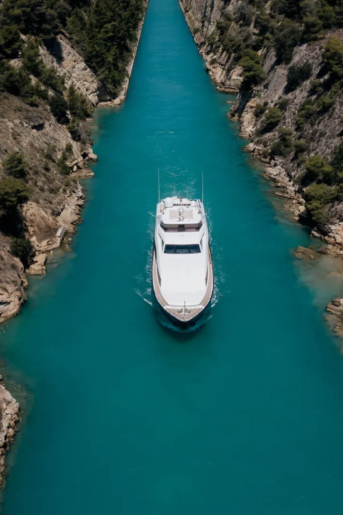 Nati Tre: Private yacht photo and video coverage during Corinth Canal crossing. Drone and by land footage from unique viewpoints., photo 9