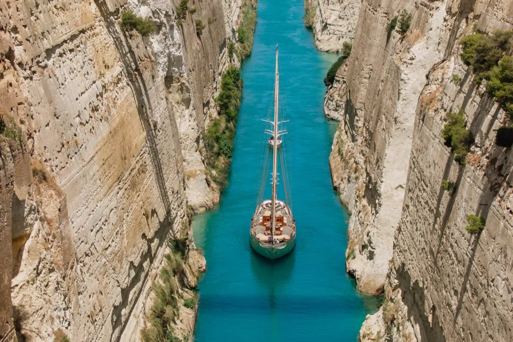 Xarifa: Vintage Schooner Passing Corinth Canal, photo 6