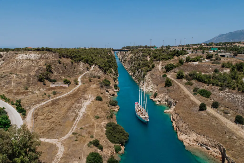 Xarifa: Vintage Schooner Passing Corinth Canal, photo 10