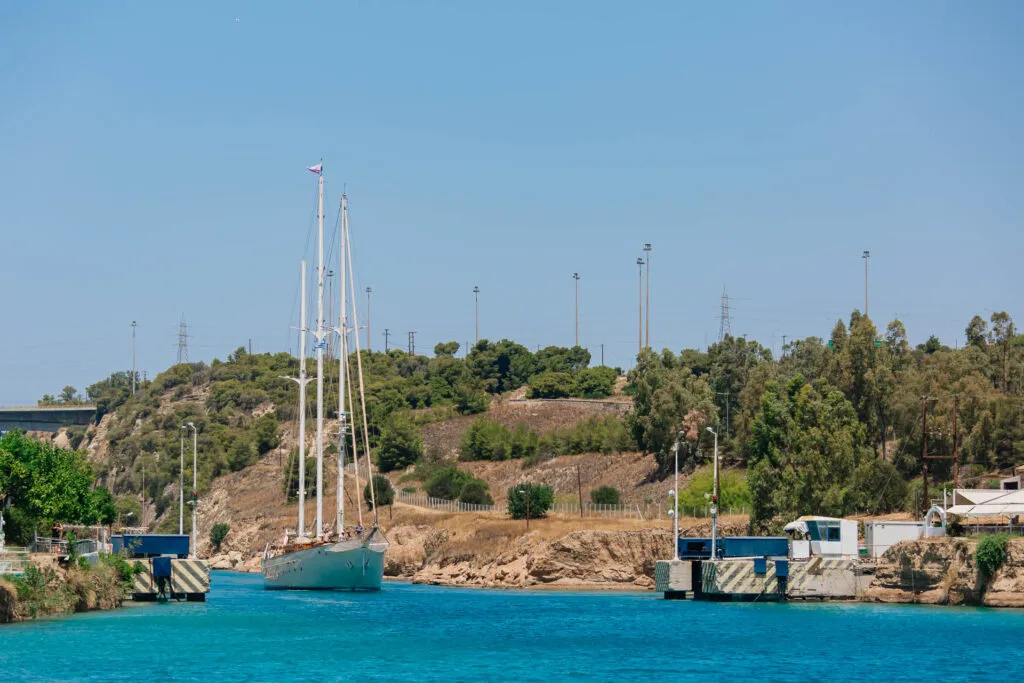 Xarifa: Vintage Schooner Passing Corinth Canal, photo 12